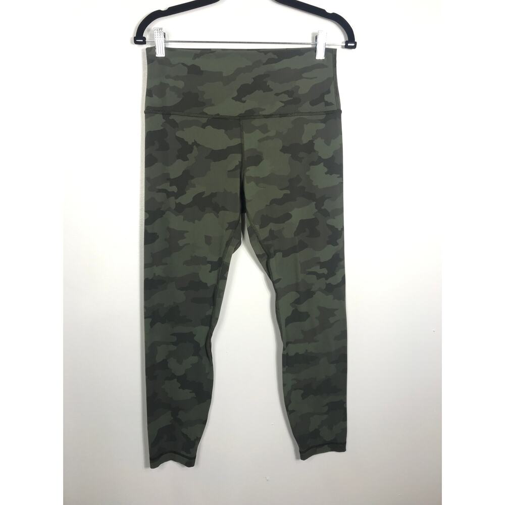Lululemon Women's 10 Align High Rise Pant 25" Green Camo Leggings Athletic Yoga - Picture 2 of 10